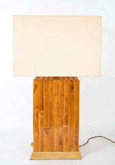 Pair of Bamboo Table Lamps by Paul Laszlo