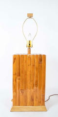 Pair of Bamboo Table Lamps by Paul Laszlo