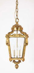 French Louis XVI Style Solid Bronze Lantern