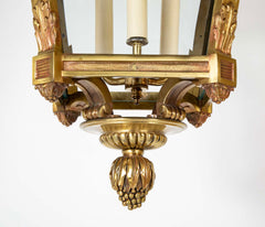 French Louis XVI Style Solid Bronze Lantern