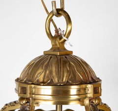 French Louis XVI Style Solid Bronze Lantern