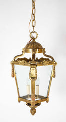 French Louis XVI Style Solid Bronze Lantern