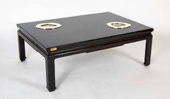 Fernand Dresse Lacquered Resin Coffee Table with Agate