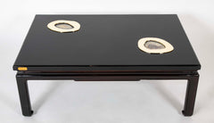 Fernand Dresse Lacquered Resin Coffee Table with Agate