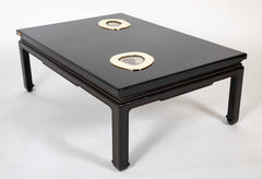 Fernand Dresse Lacquered Resin Coffee Table with Agate