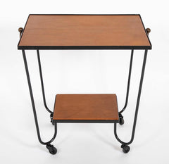 Two Tier Bar cart Attributed to Jacques Adnet