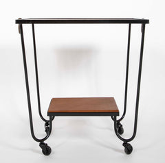 Two Tier Bar cart Attributed to Jacques Adnet