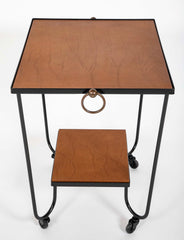 Two Tier Bar cart Attributed to Jacques Adnet