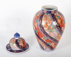 Pair of Baluster Form Imari Jars