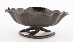 Patinated Bronze Lotus Leaf Bowl