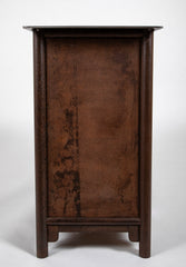 A Jim Rose Steel Cabinet with Tab Handles on Two Doors