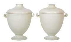 Pair  of Queen's Ware Dairy Pots