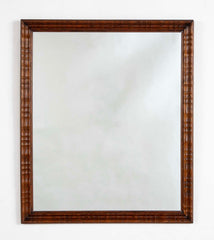 19th Century French Guilloche Wood Framed Mirror