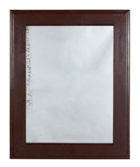 Flat Profile Molded Mahogany "Entablature" Framed Mirror