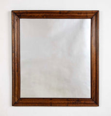 French 19th Century Mirror with Molded Walnut Burl Veneered Frame