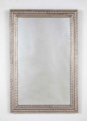 A Louis Philippe Carved and Silver Gilt Wood Framed Mirror