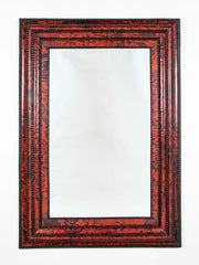 19th Century Flemish Faux Tortoiseshell & Partial Ebonized Framed Mirror