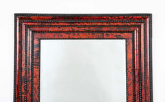 19th Century Flemish Faux Tortoiseshell & Partial Ebonized Framed Mirror