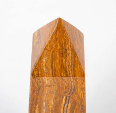 Modern Obelisk Made of Gold/Brown Marble