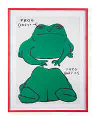 David Shrigley (b.1968) Print of "Frog (Front of) - Frog (Back of)"