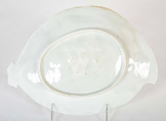 A Worcester Porcelain Lozenge Shape Dish Decorated with a Bird & Bugs