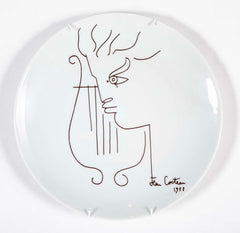 Set of Six Jean Cocteau Plates for by Limoges