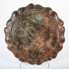 A Large Chinese Song/Yuan Style Patinated Bronze Charger