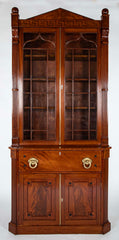 Mahogany Two Part Bookcase