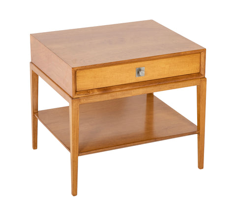 Parzinger Blond Wood Single Drawer Side Table