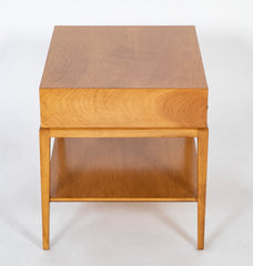 Parzinger Blond Wood Single Drawer Side Table