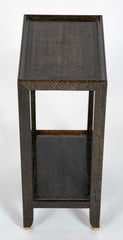 A Karl Springer Snakeskin Two Tier Side Table