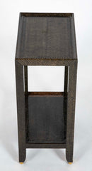 A Karl Springer Snakeskin Two Tier Side Table