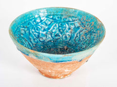 10th Century Near East Turquoise Glazed Conical Form Bowl