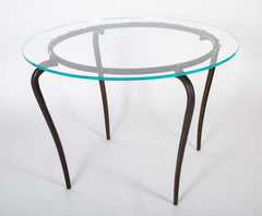 Rene Drouet ( 1899 – 1993 ) Round Glass Topped Table