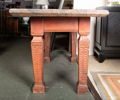 Danish Renaissanance Style Granite Top Table