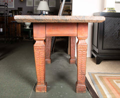 Danish Renaissanance Style Granite Top Table