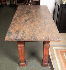 Danish Renaissanance Style Granite Top Table