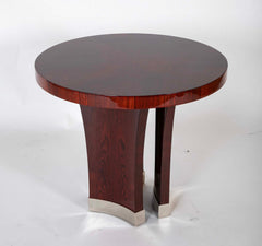 A Mid-Century French Dominique Circular Rosewood Table