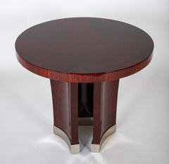 A Mid-Century French Dominique Circular Rosewood Table