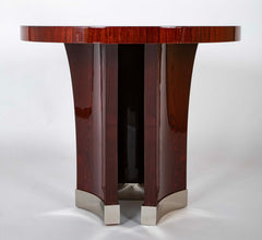 A Mid-Century French Dominique Circular Rosewood Table