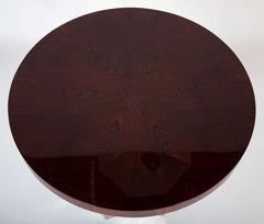 A Mid-Century French Dominique Circular Rosewood Table