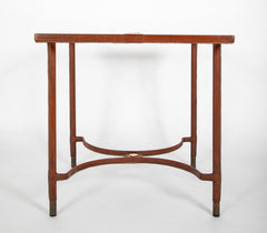 Leather Wrapped Games Table Attributed to Jacques Adnet