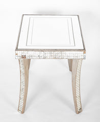 Mid-Century Italian Mirrored Side Table by Fontana Arte