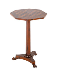 Assembled Octagonal Games Table in Rosewood