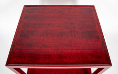 Karl Springer Red & Black Cobra Skin Table