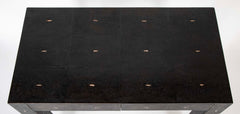 Ray Augousti 2 Drawer Parsons Style Shagreen Covered Desk