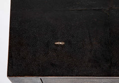 Ray Augousti 2 Drawer Parsons Style Shagreen Covered Desk