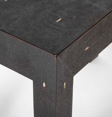 Ray Augousti 2 Drawer Parsons Style Shagreen Covered Desk