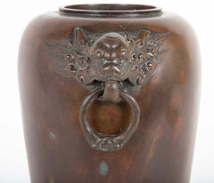 Japanese Meiji Period Bronze Vase