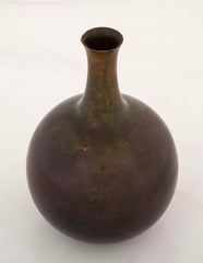 A Just Andersen Patinated Bronze Long Neck Vase